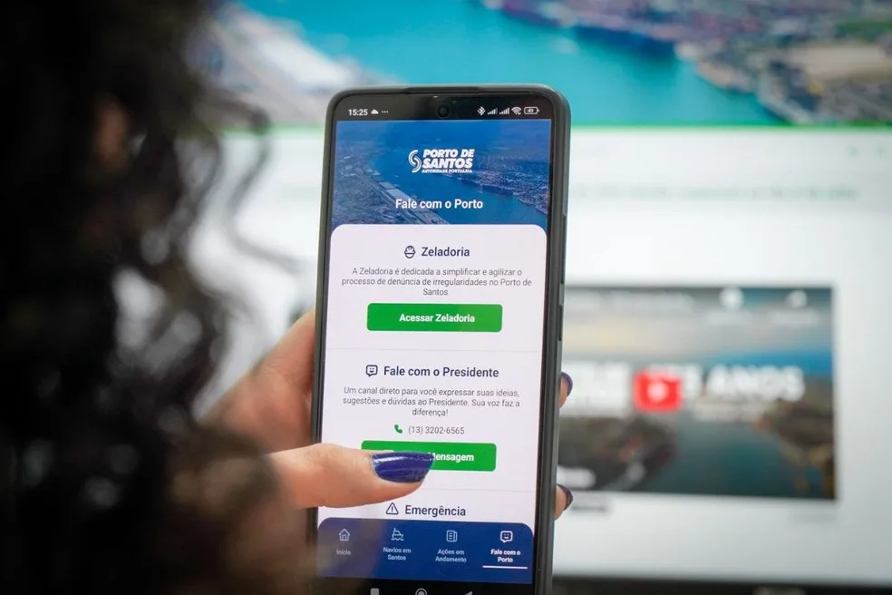 Nova função de aplicativo facilita o envio de informações para melhorias urbanas no Porto de Santos